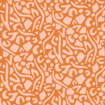 an orange and pink background with a pattern