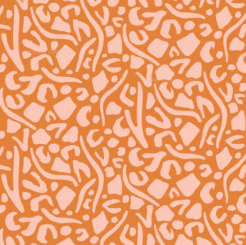 an orange and pink background with a pattern