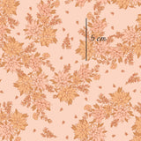 a pink and orange floral wallpaper with the word rom on it