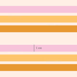 a yellow and pink striped wallpaper with a white background