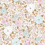 a floral wallpaper with many different colored flowers