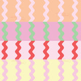 The image is a repeating pattern of wavy lines in various colors, including pink, green, and yellow. The pattern is composed of multiple layers, creating a visually striking and vibrant design.