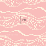 a pink background with white dots and lines
