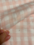 Light Peach Gingham- IMPERFECT Double Gauze Sample