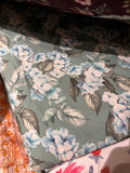 Green Floral- Cotton Lycra Sample