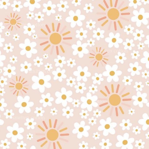 Sun Daisy- 1.4M Cotton Lycra Retail