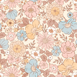 a flowery background with many different colors