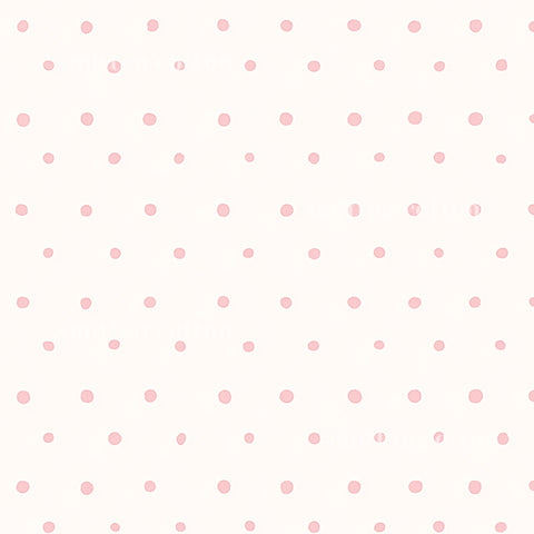 a repeating pattern of pink polka dots on a white background.
