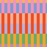 The image is a vibrant and colorful pattern composed of vertical stripes in various bright colors, including pink, blue, orange, green, and purple.