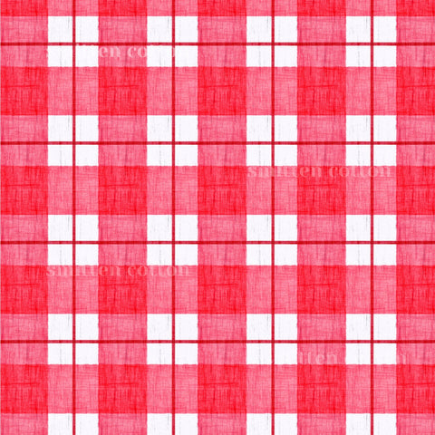 a repeating pattern of red and white checkered squares, creating a visually striking and textured design.