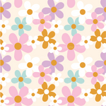 a pattern of flowers on a white background