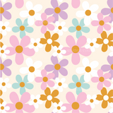 a pattern of flowers on a white background