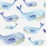 Blue Whales- Cotton Woven Retail