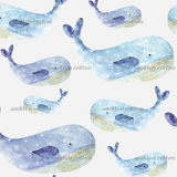 Blue Whales- Cotton Woven Retail