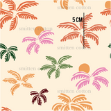 a wallpaper with a palm tree pattern on it