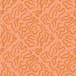 a red and orange pattern with a white background