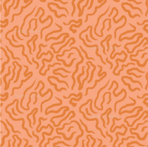 a red and orange pattern with a white background