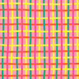 a vibrant, colorful pattern with diagonal stripes in pink, yellow, green, and orange. The pattern is composed of multiple rows and columns of intersecting lines, creating a visually striking and dynamic design.