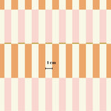 The image is a repeating pattern of orange and white stripes, with a single line of gold stripes running through the center. The image is approximately 1 meter (1.0 m) wide.