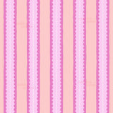 a repeating pattern of pink and white vertical stripes with scalloped edges, creating a visually appealing and textured design.