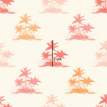 a pattern of palm trees on a white background