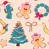 a bunch of christmas items on a pink background