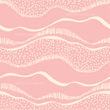 a pink background with white dots and waves