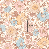 a flowery background with a line in the middle