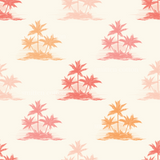 a pattern of palm trees on a white background