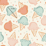 a pattern of ice cream cones on a white background