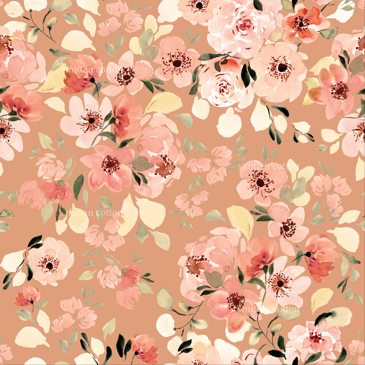 Primrose Rust (Pre Order 18- 27July) – Smitten Cotton Fabric Company
