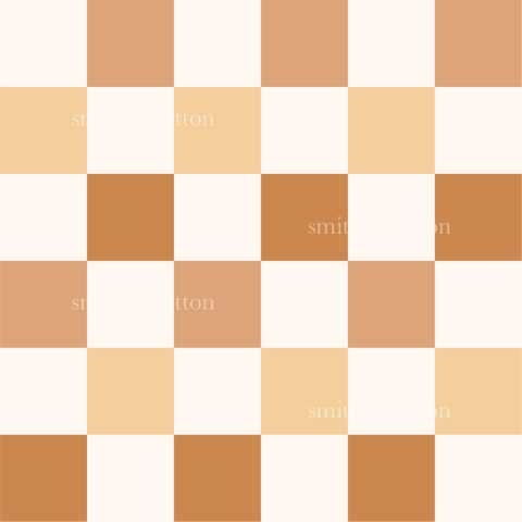 a brown and white checkered pattern with the word simon on it
