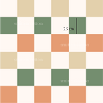 a pattern with different colors and sizes of squares
