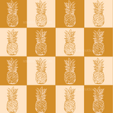 a pattern of pineapples on a yellow background