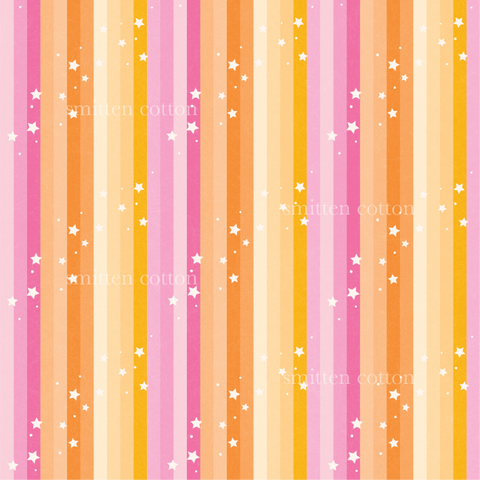 a rainbow striped background with stars