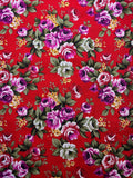 Clara Red Lightweight Floral Cotton