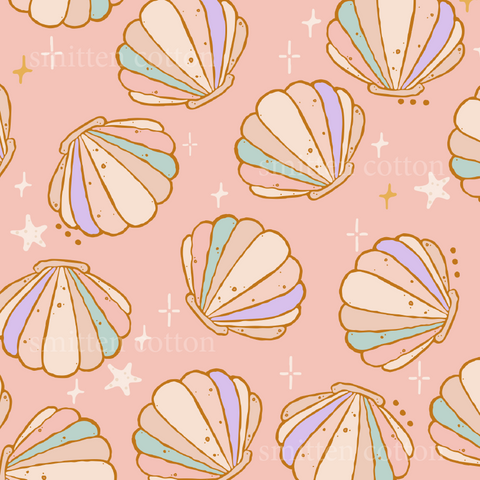 Sea Shell Pink- Cotton Lycra Retail