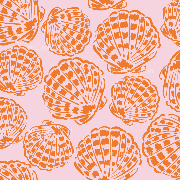 Abstract Sea Shells (Pre Order 21- 30 April) – Smitten Cotton Fabric ...