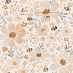 a flower pattern with a ruler in front of it