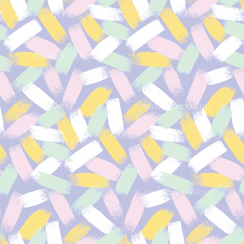 a pattern with pastel colors on a purple background