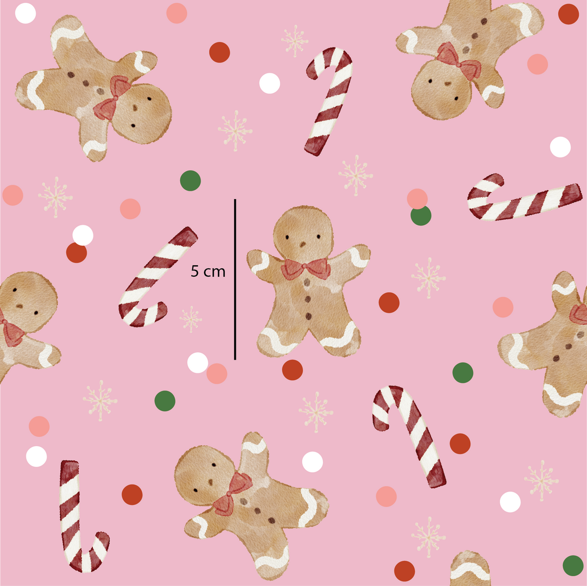 Gingerbread Man Pink (Pre Order 30 Mar- 8 Apr) – Smitten Cotton Fabric ...