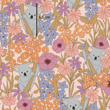 Retro Koala- Blush- 0.7M Cotton Woven Retail