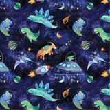 Space Dinos- 1.3M Cotton Lycra Retail