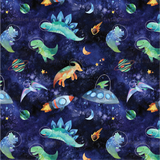 Space Dinos- 1.3M Cotton Lycra Retail